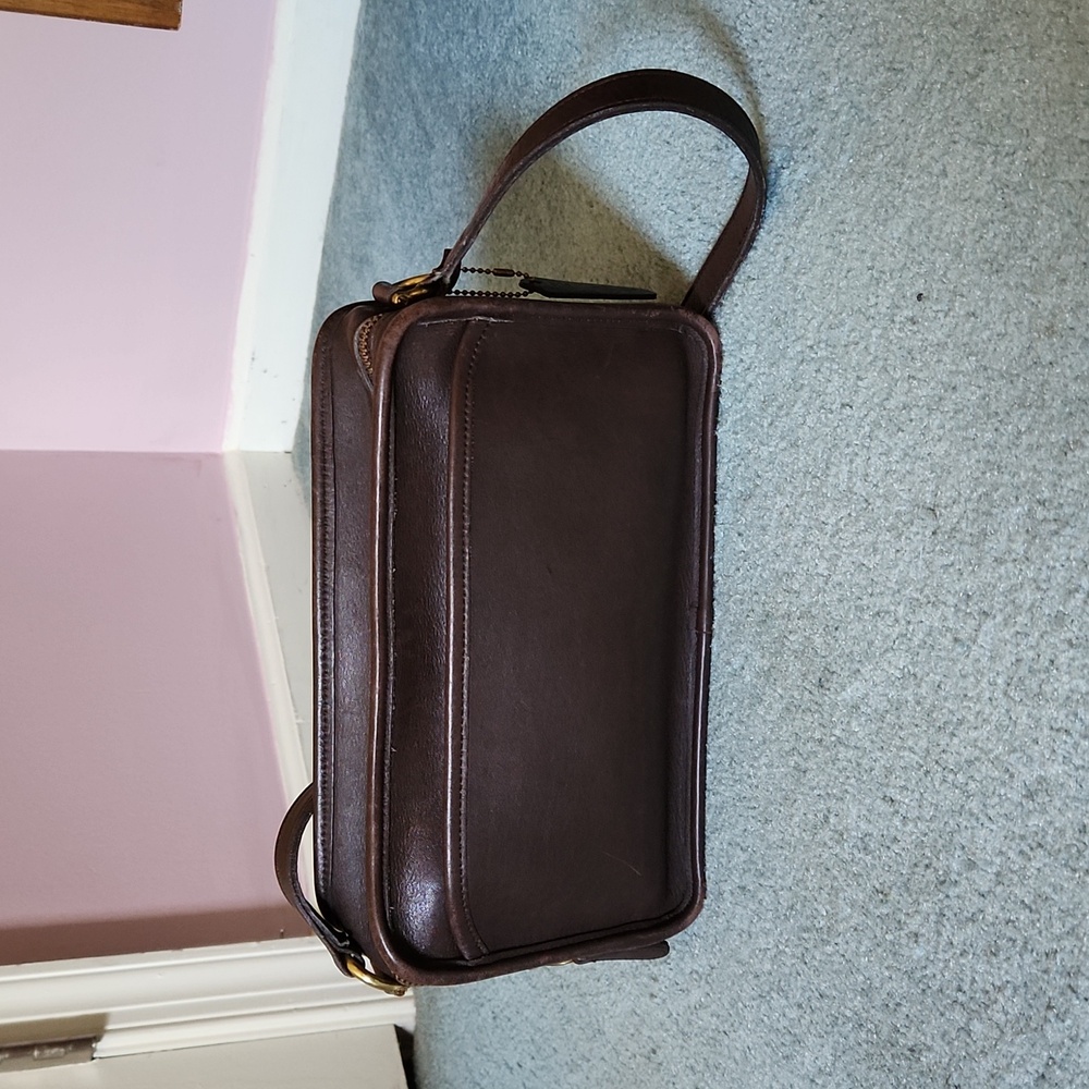 Vintage dark brown coach crossbody